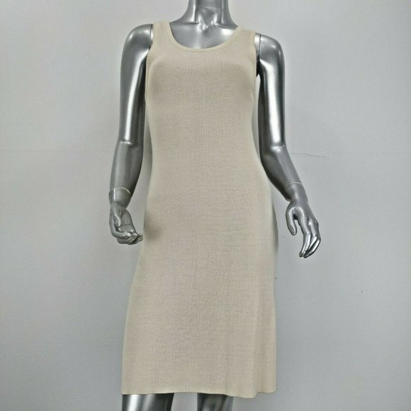 BRAZEAU TRICOT Designer Women's Size M Tank Bodycon Sleeveless Knit Mini Dress - Picture 2 of 8